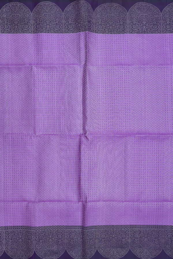 Soft Silk Saree In Light Purple With Brocade Design