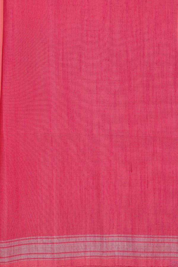 Soft Silk Saree In Peach Pink With Threadwork Buttas