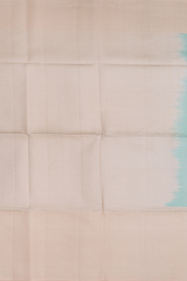 Soft Silk Saree In Mint Green With Brocade Design