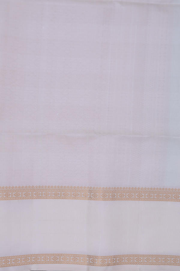 Soft Silk Saree In Blue And Cream With Checks Design