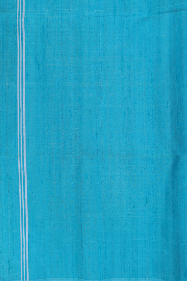 Raw Silk Saree In Multicolor With Stripes Design