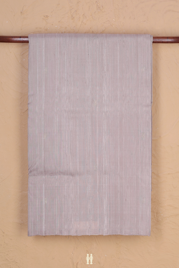 Raw Silk Saree In Dusty Brown With Zari Buttas