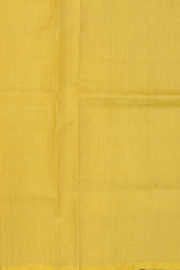 Raw Silk Saree In Yellow With Zari Buttas