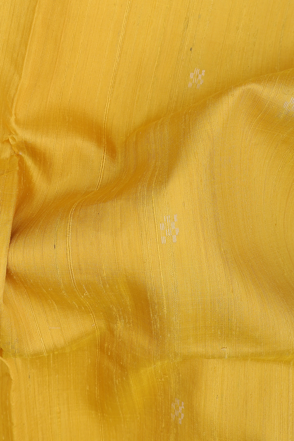 Raw Silk Saree In Yellow With Zari Buttas
