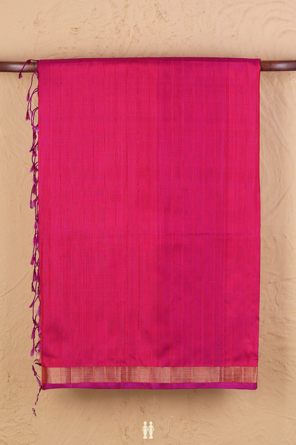 Soft Silk Saree In Pink With Self Stripes Design