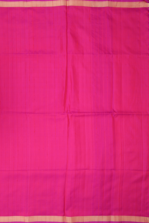 Soft Silk Saree In Pink With Self Stripes Design