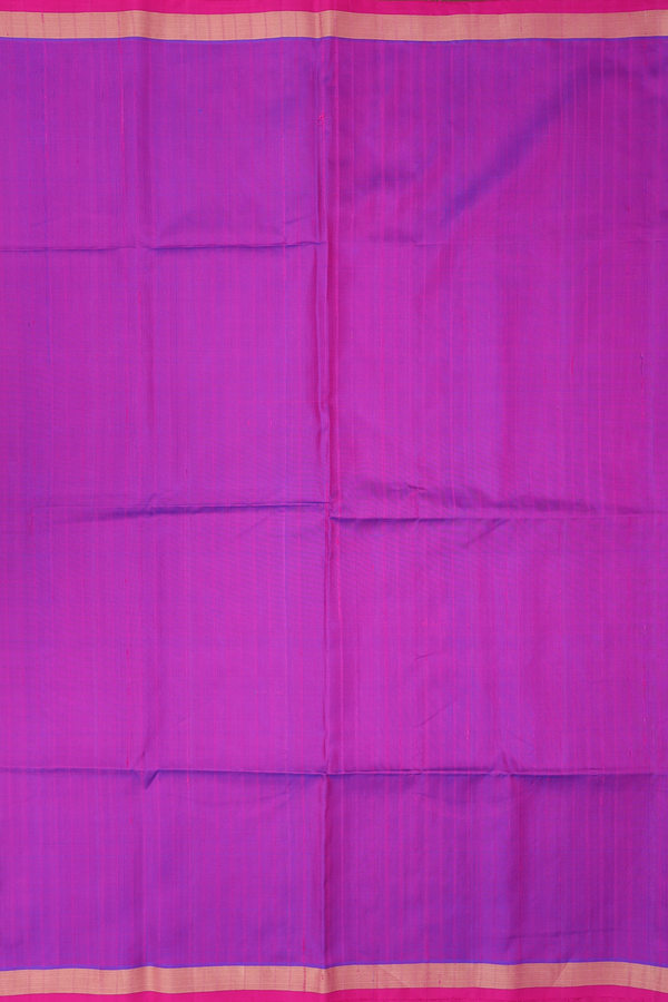 Soft Silk Saree In Purple With Self Stripes Design