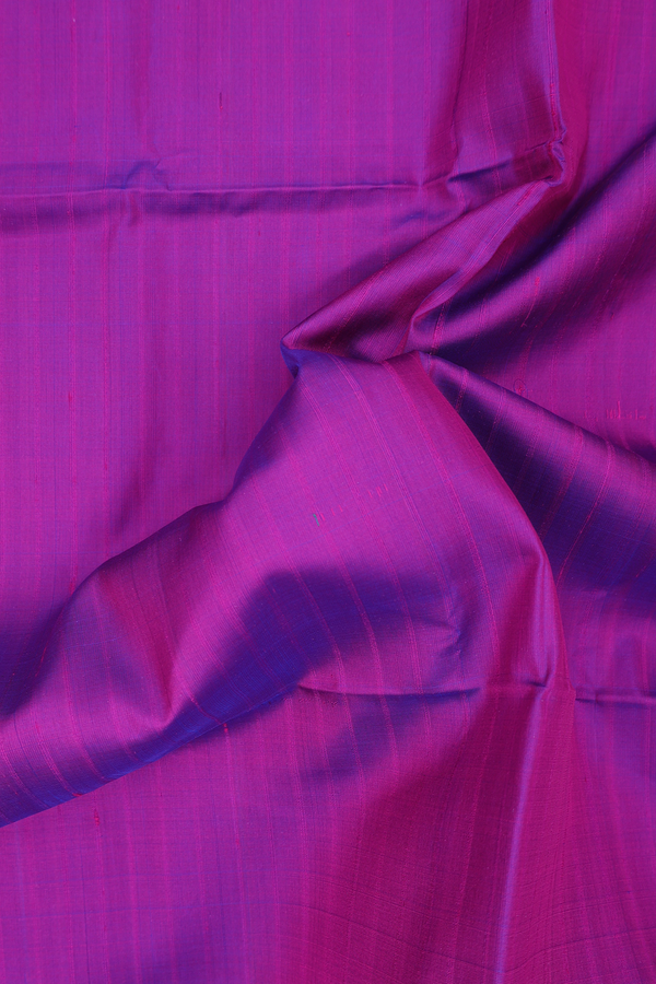 Soft Silk Saree In Purple With Self Stripes Design