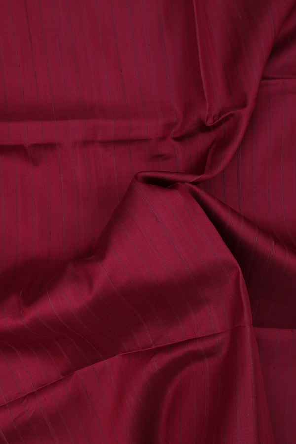 Soft Silk Saree In Maroon With Self Stripes Design