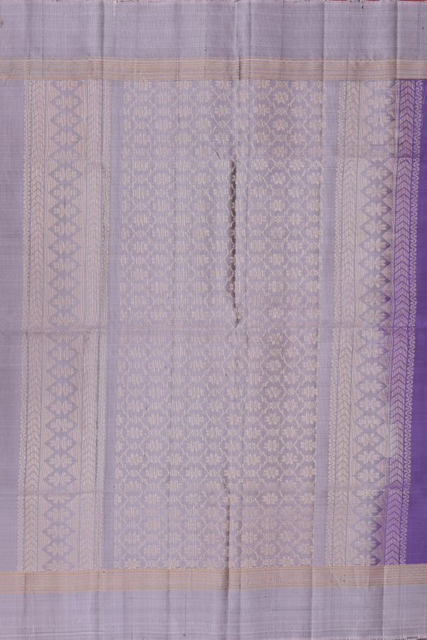 Soft Silk Saree In Dusty Purple With Paisley Motifs