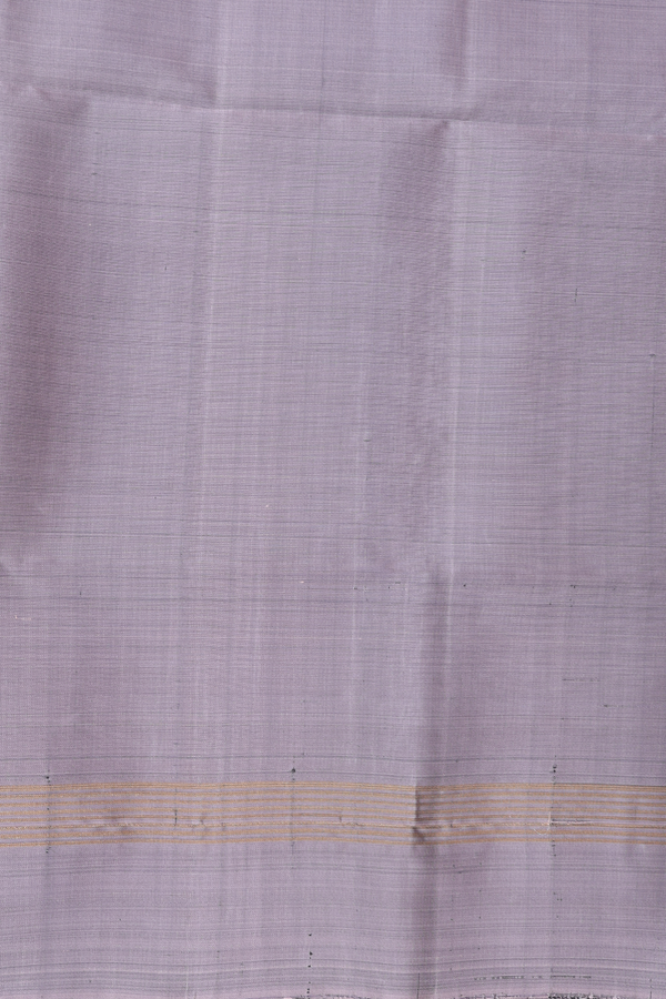 Soft Silk Saree In Dusty Purple With Paisley Motifs