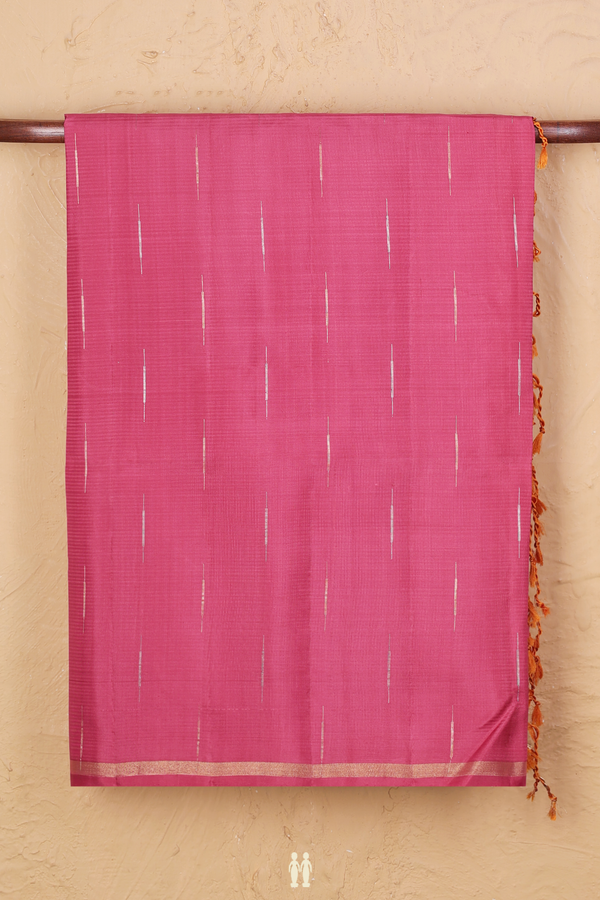 Soft Silk Saree In Pink With Zari Buttas