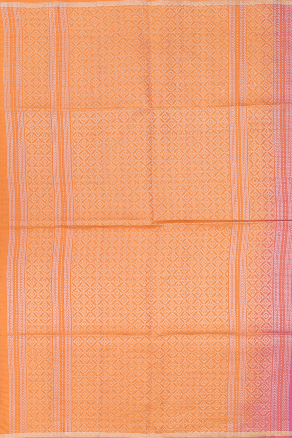 Soft Silk Saree In Pink With Zari Buttas
