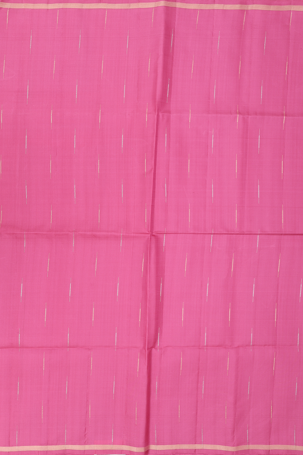 Soft Silk Saree In Pink With Zari Buttas