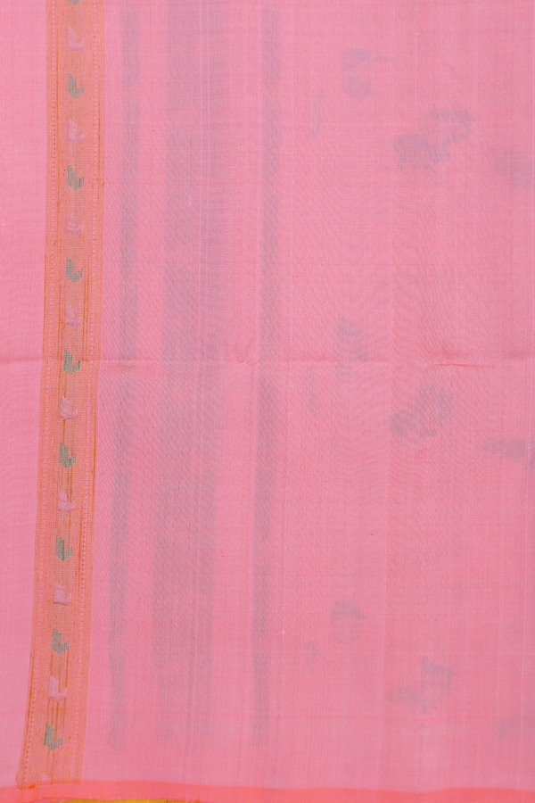 Raw Silk Saree In Yellow With Floral Buttas