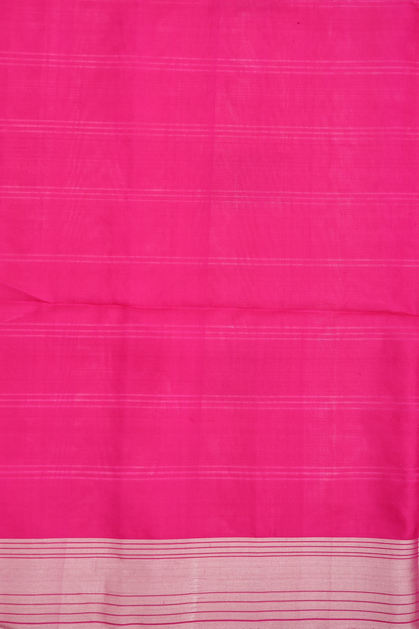 Soft Silk Saree In Off White Along Stripes With Buttas