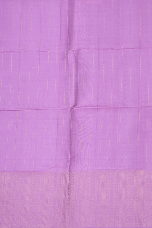 Soft Silk Saree In Lavender With Stripes Design