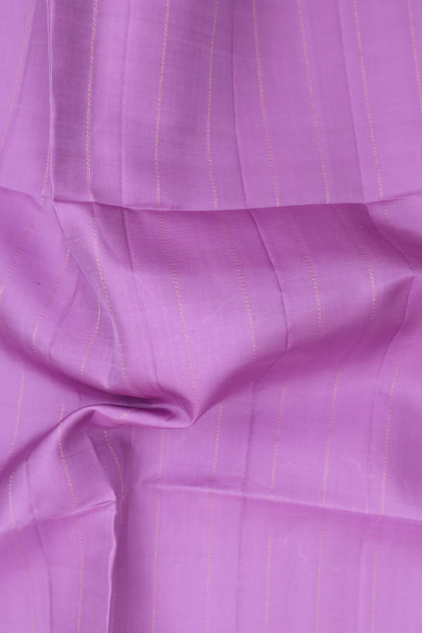 Soft Silk Saree In Lavender With Stripes Design