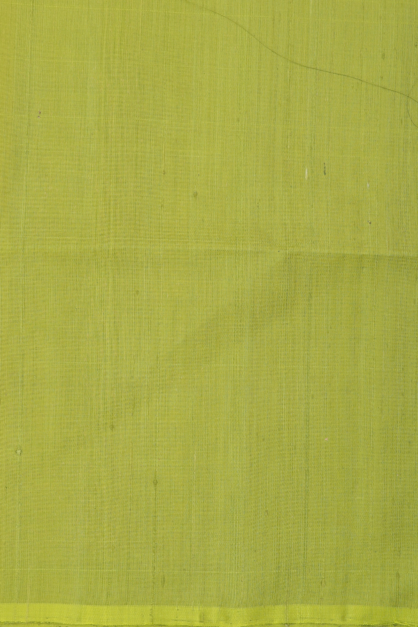 Soft Silk Saree In Parrot Green With Stripes Design