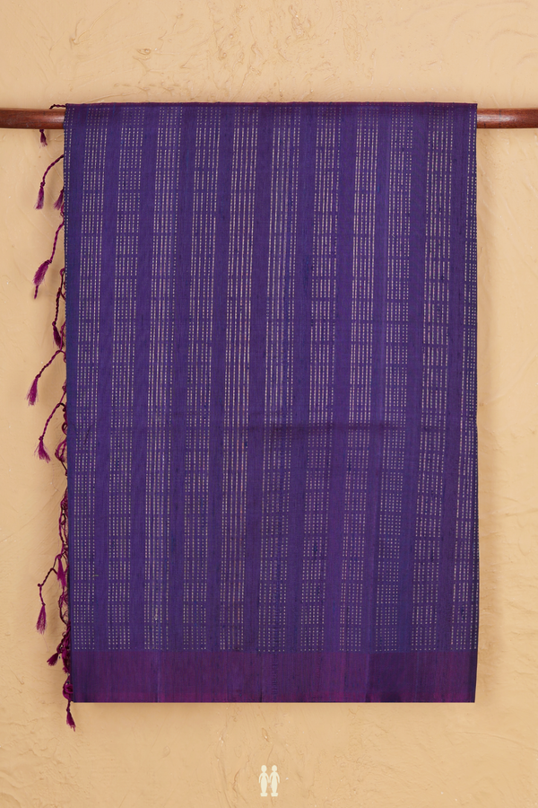 Raw Silk Saree In Dual Tone With Stripes Design