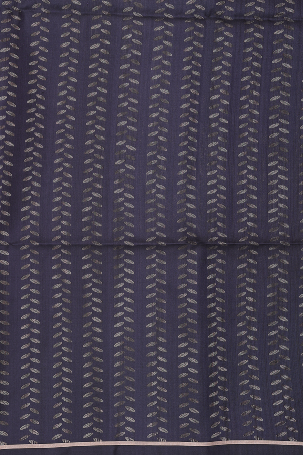 Soft Silk Saree In Grey With Stripes Design