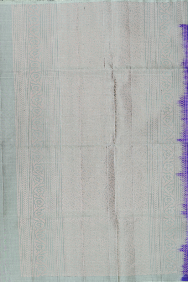 Soft Silk Saree In Royal Blue Along Stripes With Buttas