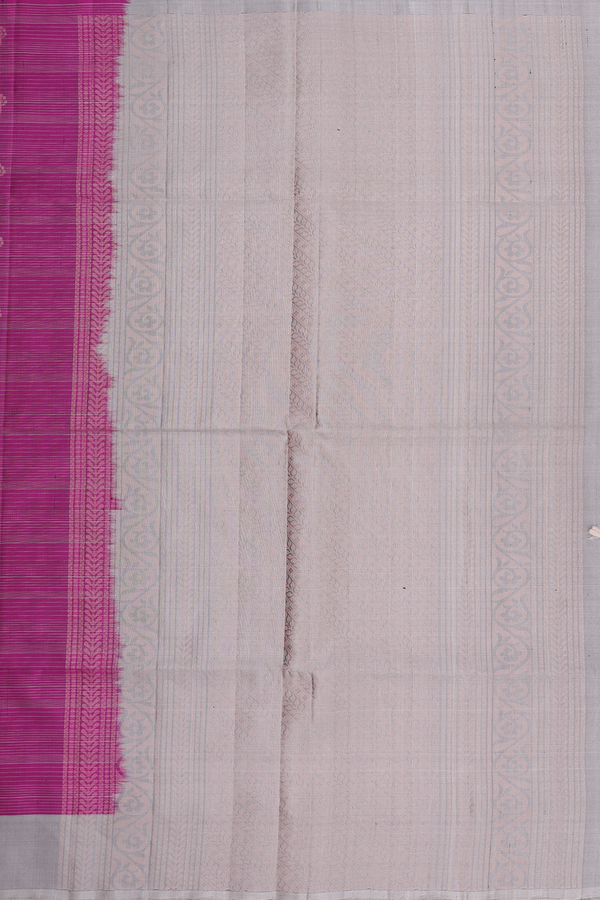 Soft Silk Saree In Purple Along Stripes With Buttas