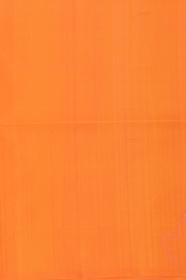 Soft Silk Saree In Orange With Stripes Design