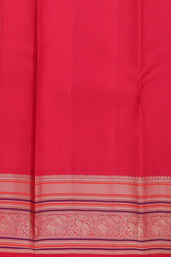 Kanchipuram Silk Saree In Royal Blue With Zari Buttas