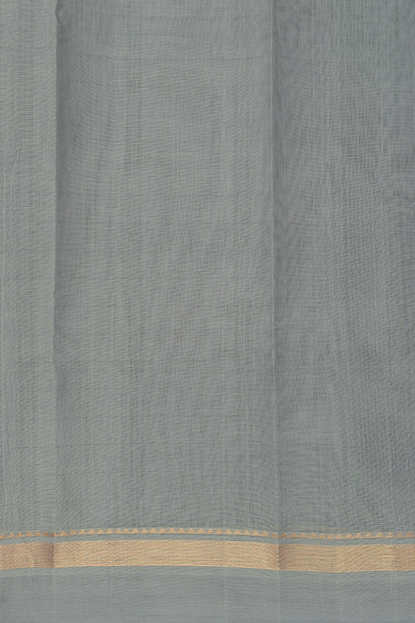 Kanchi Cotton Saree In Forest Green With Stripes Design