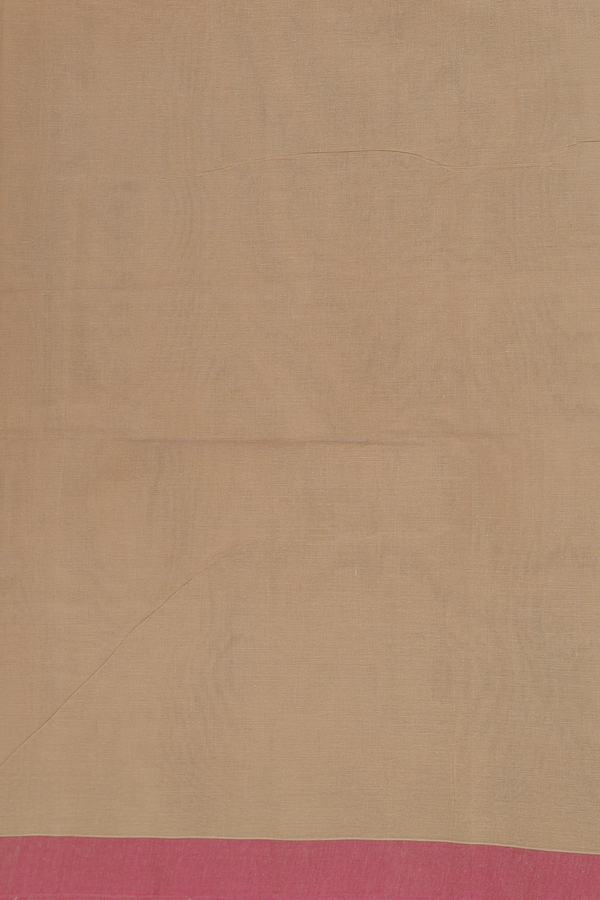 Coimbatore Cotton Saree In Light Brown With Malli Moggu Buttas