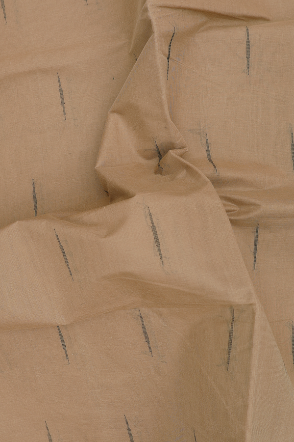 Coimbatore Cotton Saree In Light Brown With Malli Moggu Buttas