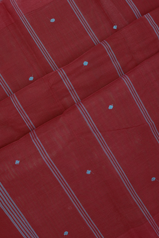 Allover Threadwork Buttis Sea Green Kanchi Cotton Saree