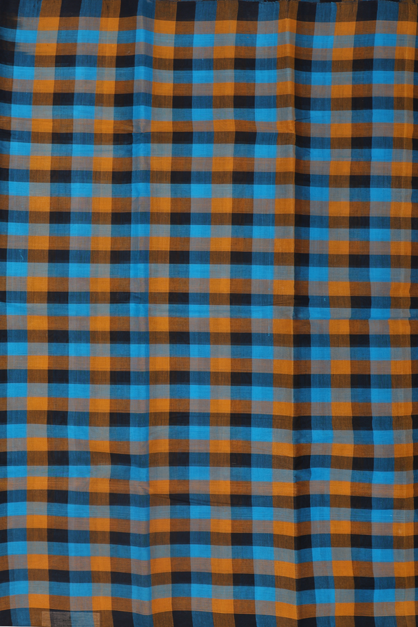 Kanchi Cotton Saree In Multicolor With Checks Design