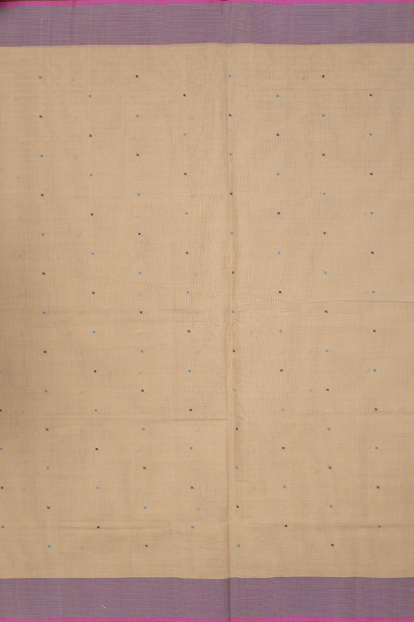 Coimbatore Cotton Saree In Brown With Threadwork Buttis