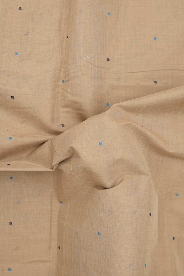 Coimbatore Cotton Saree In Brown With Threadwork Buttis