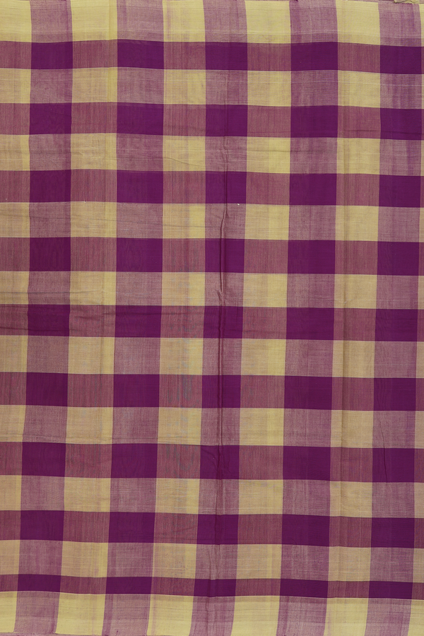 Kanchi Cotton Saree In Purple With Threadwork Buttas