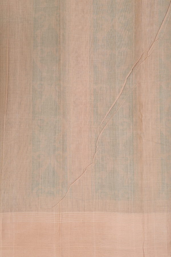 Kanchi Cotton Saree In Emerald Green With Threadwork Buttis