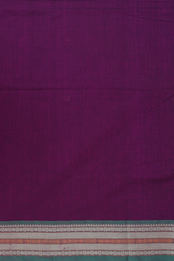 Coimbatore Cotton Saree In Grape Purple With Threadwork Buttis
