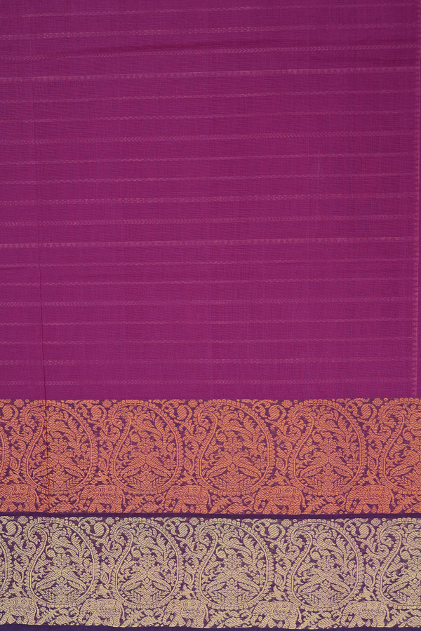 Coimbatore Cotton Saree In Purple With Stripes Design