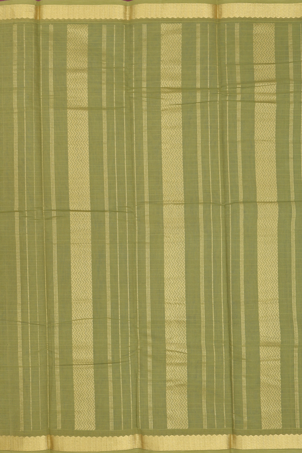 Kanchi Cotton Saree In Deep Sky Blue With Checks Design