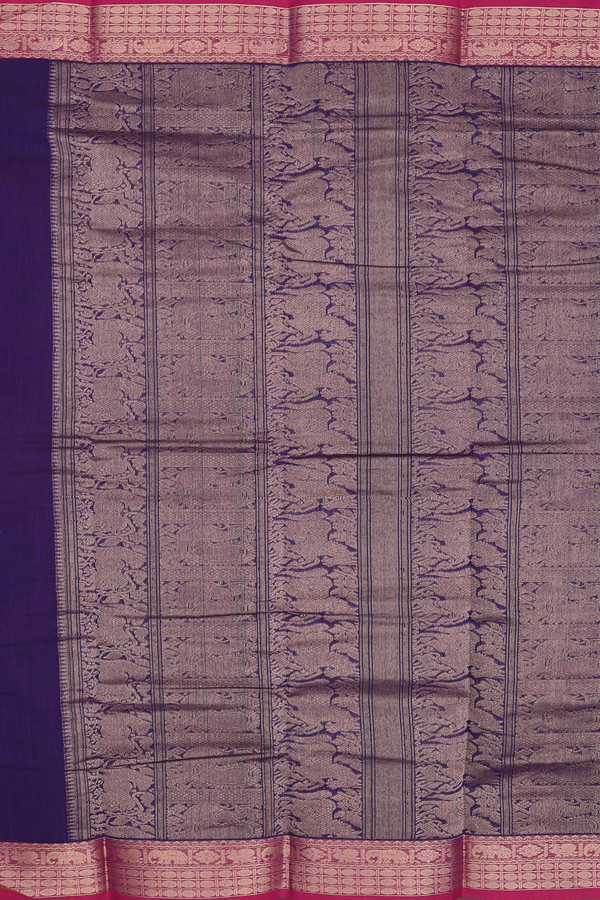 Coimbatore Cotton Saree In Purple With Checks Design