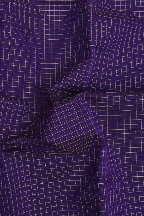 Coimbatore Cotton Saree In Purple With Checks Design