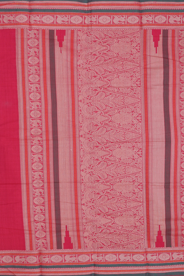 Coimbatore Cotton Saree In Pink With Checks Design