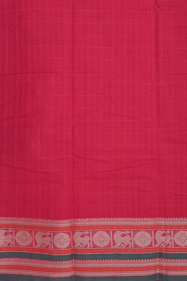 Coimbatore Cotton Saree In Pink With Checks Design