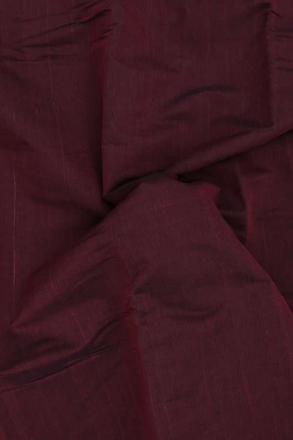 Kanchi Cotton Saree In Coffee Brown With Zari Border