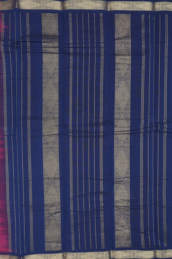 Kanchi Cotton Saree In Red With Checks Design