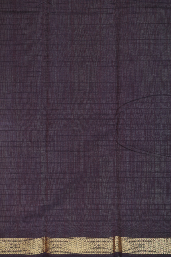 Kanchi Cotton Saree In Grey With Checks Design
