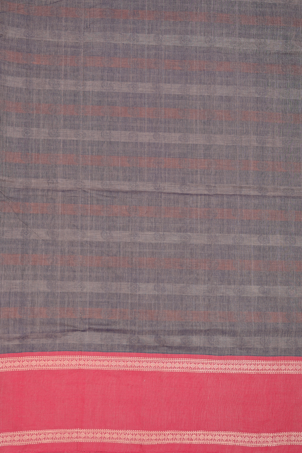 Coimbatore Cotton Saree In Brown With Checks Design