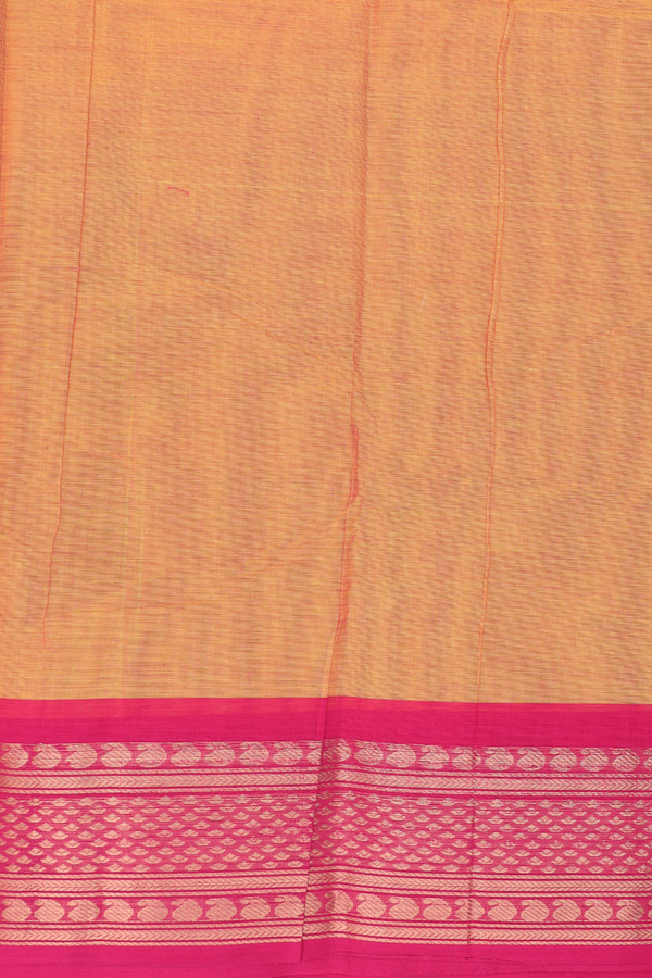 Kanchi Cotton Saree In Dual Tone With Threadwork Buttas